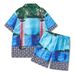 Holiday Style Cuban Collar Shirt Suit For Men, Niche Fashion Brand, High End Shirt And Shorts Outfit_viptrois.com