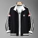 Men's Clothing Sports Suit Windbreaker Suit Simple Style Street Fashion Zipper Color Matching Jacket_viptrois.com