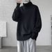 Warm And Reversible Turtleneck Sweater For Men, Autumn And Winter High End Sense Of The Base Shirt, Trendy Brand Cool Lazy Style Knitted Sweater_viptrois.com