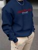Men's Loose Casual Fashion BROOKLY Letter Pattern Printed Round Neck Long Sleeved Pullover Hoodie For Autumn And Winter_viptrois.com