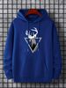 Men's Autumn And Winter Casual And Fashionable Loose Hooded Sweatshirt, Deer Print Warm Long Sleeved Pullover Sweater_viptrois.com
