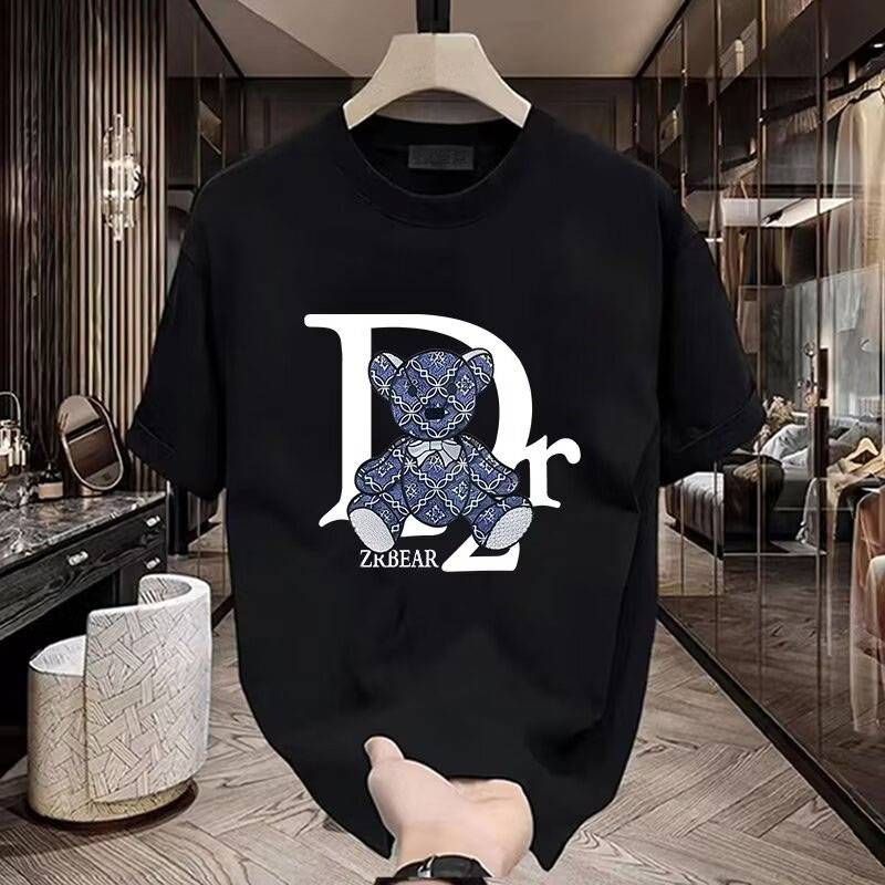 Men's Clothing Cotton Printed Men's Short Sleeved T Shirt 2025 New Summer Hot Selling Trend Casual Round Neck T Shirt_viptrois.com