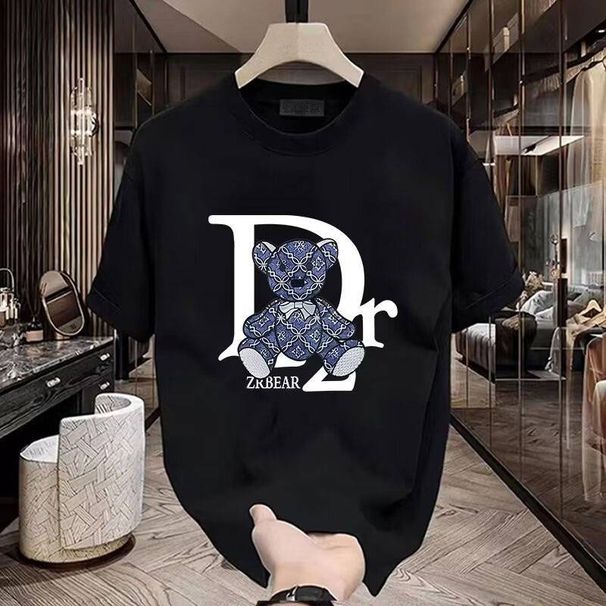 Men's Clothing Cotton Printed Men's Short Sleeved T Shirt 2025 New Summer Hot Selling Trend Casual Round Neck T Shirt_viptrois.com