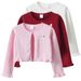 "Girls Cotton Knit Cardigan With Floral Pattern - Soft Round Neck Single Button Lightweight Sweater For Spring & Autumn"_viptrois.com