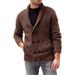Men's Clothing Men's Knitted Tops Autumn And Winter New Fashion Simple Solid Color Men's Comfortable Long Sleeve Lapel Long_viptrois.com