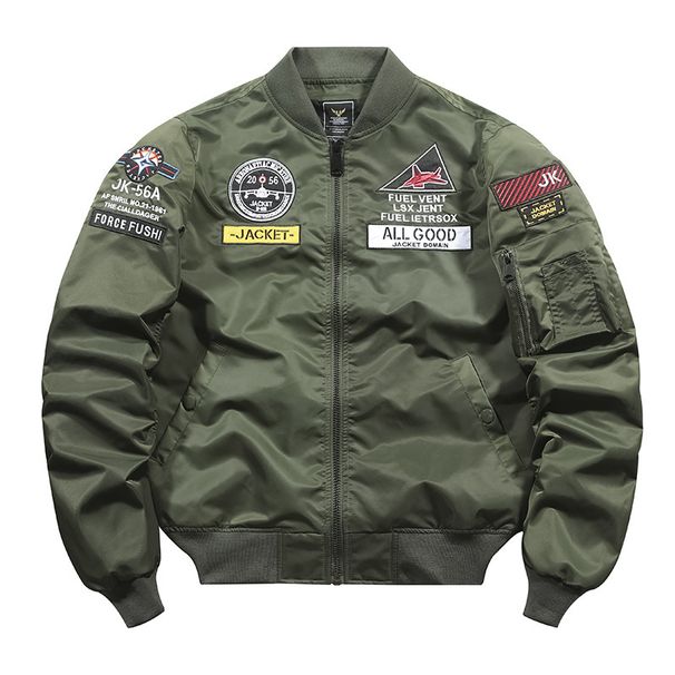 Men's Clothing Heavy Embroidery Tough Guy Jacket Live Source [cotton/thin Air Force Ma1 Pilot Jacket Men's Flight Workwear_viptrois.com