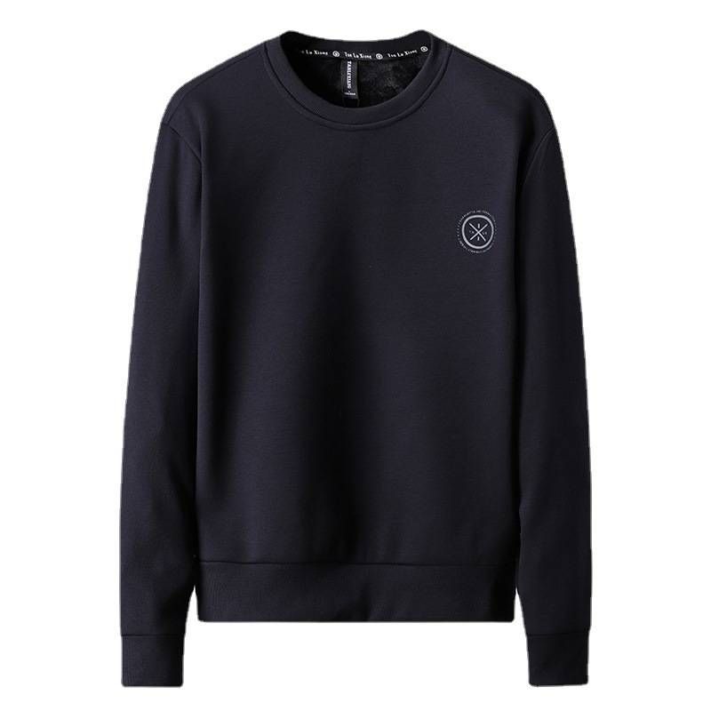 Men's Clothing Winter Men's Sweatshirt Plus Velvet Thickened Round Neck Pullover Top Men's Casual_viptrois.com