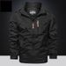 Men's Clothing Lightweight Hooded Windbreaker Jacket, Quick-Dry Outdoor Coat With Zipper Pockets, Breathable Casual Spring & Autumn Top_viptrois.com