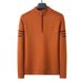 Half-zip Winter Fleece-lined Jumper For Men, High-quality Warm Crew-neck Top, Pullover, Business Casual_viptrois.com