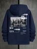 Men's Autumn/Winter Casual Fashion Loose Hoodie New York City Pattern Print Warm Long Sleeve Hoodie Sweater_viptrois.com