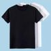 Men's Slim Fit T-Shirt Round Neck Short Sleeve Solid Color Summer Trendy Couple Top Versatile Basic Graphic Print_viptrois.com