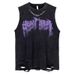 Men's Clothing Washed Old Personality Pure Cotton Hole Vest Men Summer Ins Trend Loose Versatile Casual Sleeveless T Shirt_viptrois.com