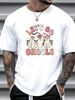Let's Go Ghouls Halloween Ghost Outfit Costume Retro Groovy T-Shirt Top For Everyday Wear Print Round Neck Short Sleeve Soft Female Streetwear Women Top Graphic Tees Stylish Casual Designer Clothes Unisex Fashion Slightly T-Shirt For Women Casual_viptrois.com