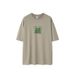 boy Jie Zhan Men's Clothing|265G Pine Tree Foam Print T-Shirt 2025 Spring Summer New Heavy Loose Casual Pure Cotton Short_viptrois.com
