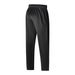 Minimalist Drawstring Jogger Pants – European Fit Straight-Leg Trousers With Ribbed Hem (Black, Sizes S-XXL)_viptrois.com