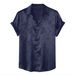 Men's Clothing Satin Short Sleeved Shirt Fashion Simple Jacquard Shirt_viptrois.com