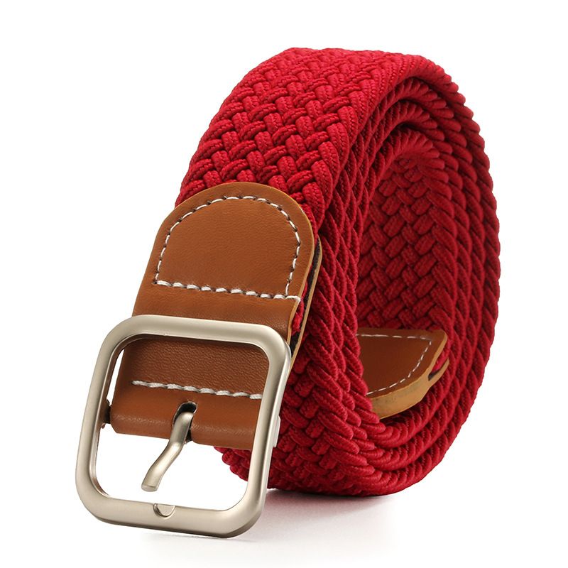 No Punch Belt Women's Versatile Jeans Canvas Belt Braided Elastic Pin Buckle Student Lazy Cloth Belt_viptrois.com