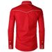Men's Clothing Embroidered Shirt Shirt Western Cowboy Casual Shirt_viptrois.com