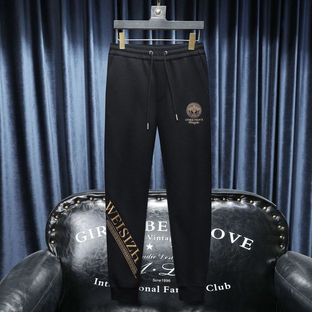 Men's Clothing Men's Autumn New Fashion Men's Embroidered Slim Casual Pants_viptrois.com