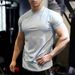 Men's Fitness Muscle Solid Color T Shirt Tops_viptrois.com