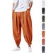 Men's Cotton-Linen Casual Pants – Lightweight, Breathable & Drawstring Waist For Summer & Beach (White/Black/Navy, S-3XL)_viptrois.com