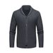 Men's Shawl Collar Cardigan – Relaxed Fit Acrylic Knit Sweater With V-Neck & Button Front (M-3XL, Machine-Washable For Autumn Casual Wear)_viptrois.com