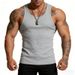 Men's Clothing Men's Heavyweight Cotton Coarse Ribbed Sleeveless Tank Top Solid Color Sports Vest Slim Fit For Formal & Casual_viptrois.com