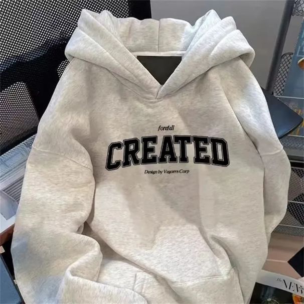 NBNO American Style Letter Print Hoodie For Men Women, Loose Fit, Thickened Fleece-Lined, Trendy Brand, Autumn And_viptrois.com