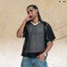 Spliced Mesh Short-sleeve Quick-dry Men's Loose Blank Rugby V-neck T-shirts_viptrois.com
