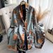 Unisex Scarf Fashion Printed Scarf Thickened Warm Cashmere Exterior Shawl Fashionable All-match Color Matching Daisy Flower Scarf_viptrois.com