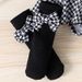 Mother & Kids Girls' Black Top & Houndstooth Skirt Set – Classic & Stylish, 1M-18M"_viptrois.com