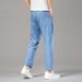 Tencel Thin Cropped Men's Loose Straight Casual Cotton Stretch Plus Size High-End Jeans Men_viptrois.com
