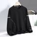 Hoodie Long Sleeved Spring And Autumn New Casual Top Loose Round Neck Pullover Men's Clothing 40D_viptrois.com