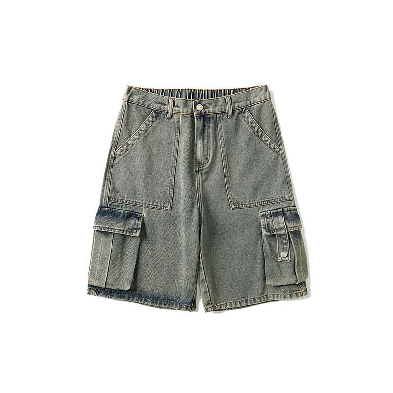 Men's Clothing Men's Plus Size Casual Shorts Outerwear Style Thin Five Point Pants Multi Pocket Thin Jeans For Formal & Casual For Men_viptrois.com