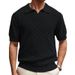 Men's Clothing Men's Casual Sweaters Fashion Swallowtail Collar Cool Silk Knitted POLO Shirt SY0028_viptrois.com