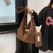 Women's Bags Niche Casual Bag Female New Corduroy Shoulder Messenger Bag Two Piece Commuting Large Capacity Tote Bag_viptrois.com