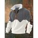 Monochrome Man- 2025 European And American Cross-Border Autumn Winter New Style Fur Collar Trendy Casual Loose 3D Printed Half-Zip_viptrois.com