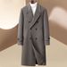 Pulse Three-Button Over-the-Knee Wool Trench Autumn Winter New Loose Fit Woolen Coat Men's Trendy Jacket_viptrois.com