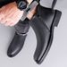 European Warm Series Wide Last Toe Side Chain Denim Style Trendy Men's Martin Boots Mid-Calf Warm Non-Slip Rubber Sole Single Cotton Shoes_viptrois.com