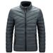 Men's Stand Collar Quilted Jacket – Lightweight Winter Coat With Cotton Fill (Black/Grey/Dark Blue, Sizes XS-XL)_viptrois.com