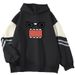 American Style Color Block Sweatshirt For Men, Loose Fit, Niche Monster Print Pullover, Cool And Stylish Outerwear_viptrois.com