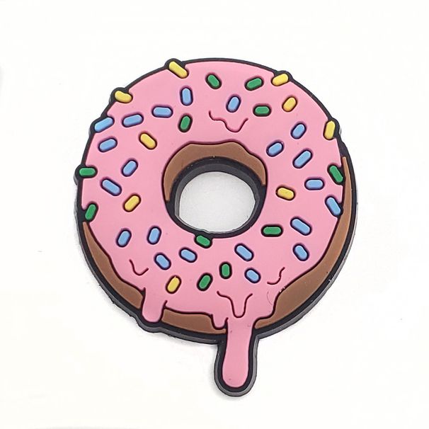 Donut Milk Tea Cute Shoe Flower Shoe Buckle Soft Glue Removable Decorative Buckle_viptrois.com