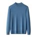 Pure Winter New Wool 's Half Turtleneck Warm Knitted For Middle-aged And Young Casual Inner Wear Solid Color Sweater_viptrois.com