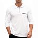Men's Clothing Stand Collar Base Layer Golf Shirt Long Sleeve Casual Top - Breathable & Comfortable Polyester Blend For Sports & Daily Wear_viptrois.com