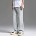 Men's Vintage Washed Flare Jeans - Relaxed Fit Clean Aesthetic Straight Leg Casual Pants For Men_viptrois.com