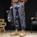 Men's Workwear Cargo Pants Fleece Lined Utility Relaxed Fit Drawstring Black Grey Khaki Winter Regular Versions_viptrois.com