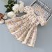 Mother & Kids Girls Dress New Summer Dress Stylish Little Girl Princess Dress Pure Cotton Summer Children's Cotton Floral Dress_viptrois.com