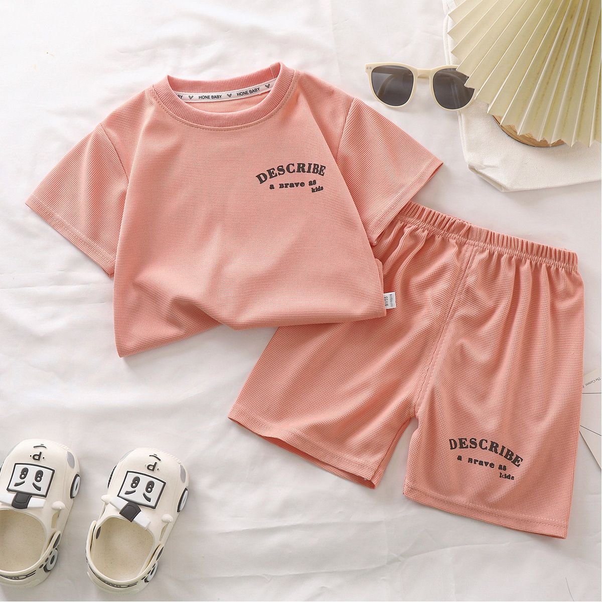 Children's Short Sleeved Suits Summer Baby New Style Boys Korean Clothes Girls Infant Thin Clothing Summer Clothes Children's Clothing_viptrois.com