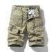 Men's Clothing Men's Summer New Zipper Multi Pocket Trendy Retro Workwear Shorts_viptrois.com