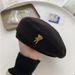 Your Baby Bear~ Cartoon Brown Wool Beret Women, Fashionable Elegant Artist Hat For Men In Autumn And Winter_viptrois.com